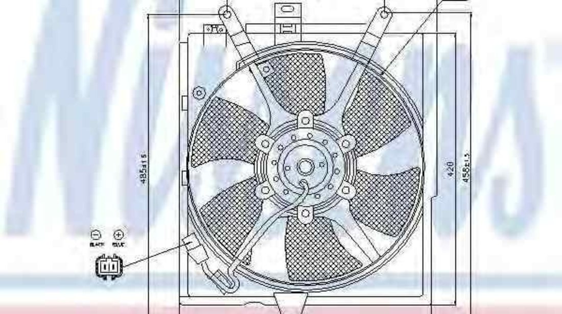 Ventilator, radiator VOLVO S40 I (VS) NISSENS 85300