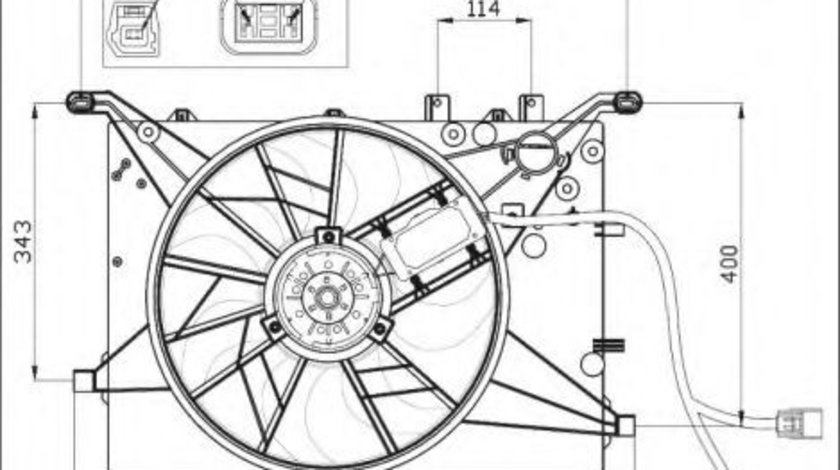 Ventilator, radiator VOLVO S60 I (2000 - 2010) NRF 47460 piesa NOUA