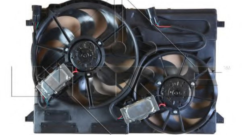 Ventilator, radiator VOLVO S80 II (AS) (2006 - 2016) NRF 47714 piesa NOUA