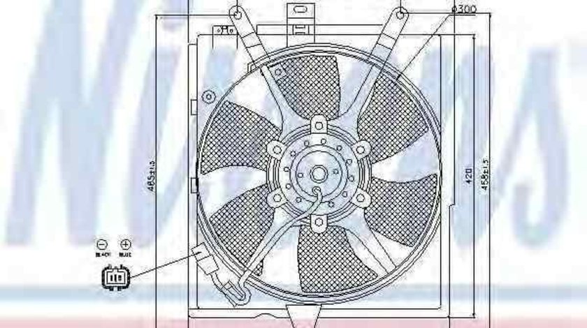 Ventilator, radiator VOLVO V40 combi (VW) NISSENS 85299