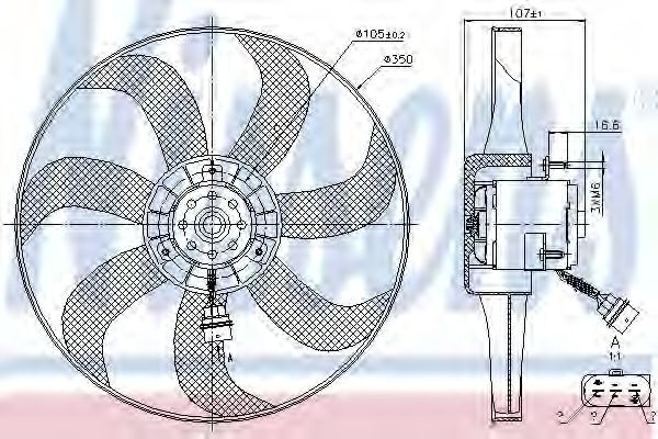 Ventilator, radiator VW BORA Combi (1J6) (1999 - 2005) NISSENS 85725 piesa NOUA
