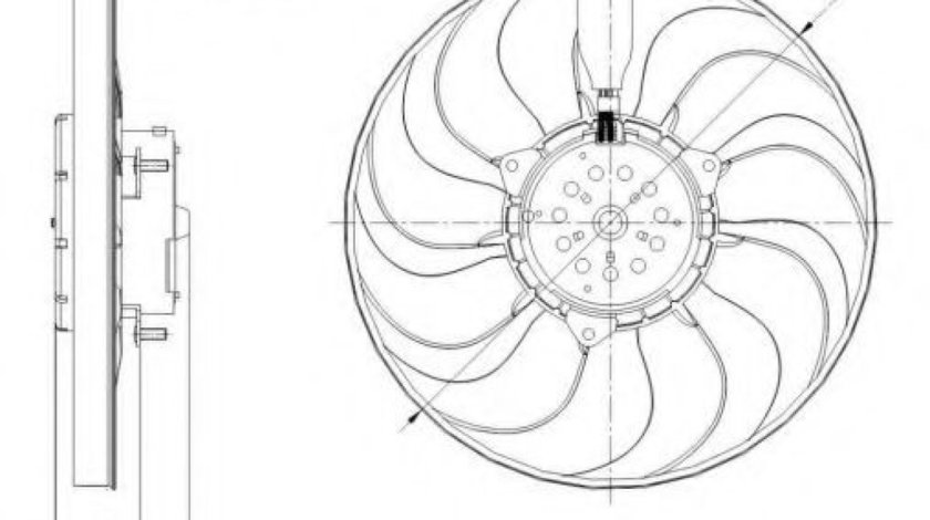 Ventilator, radiator VW BORA Combi (1J6) (1999 - 2005) NRF 47392 piesa NOUA