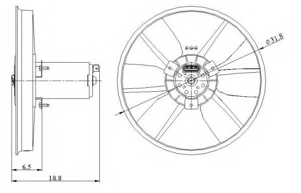 Ventilator, radiator VW CADDY II Combi (9K9B) (1995 - 2004) NRF 47401 piesa NOUA