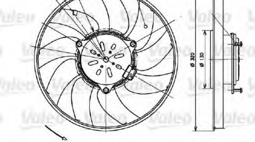 Ventilator, radiator VW CRAFTER 30-50 caroserie (2E) (2006 - 2016) VALEO 696082 piesa NOUA