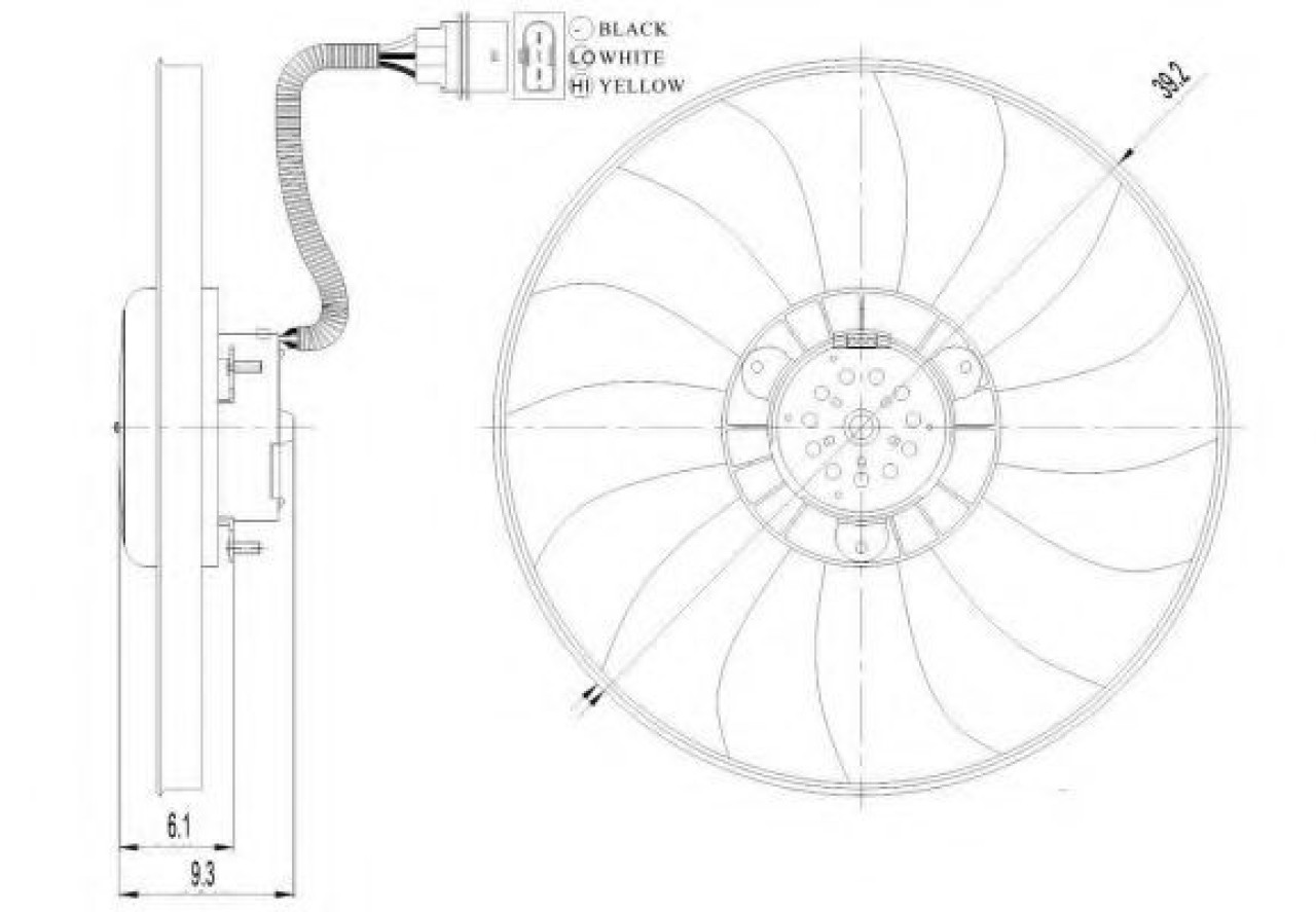 Ventilator, radiator VW FOX (5Z1, 5Z3) (2003 - 2016) NRF 47410 piesa NOUA