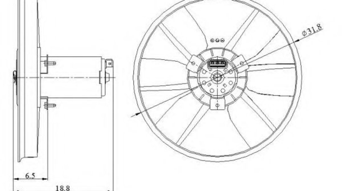 Ventilator, radiator VW GOLF III (1H1) (1991 - 1998) NRF 47401 piesa NOUA