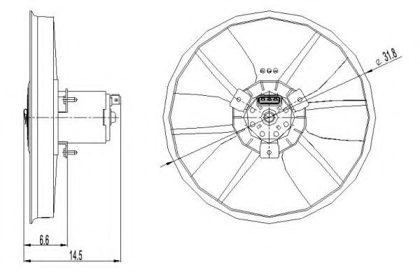 Ventilator, radiator VW GOLF III (1H1) (1991 - 1998) NRF 47402 piesa NOUA