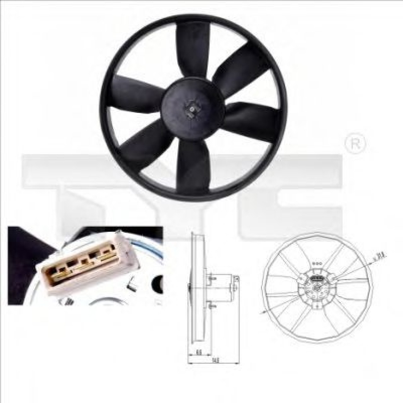 Ventilator, radiator VW GOLF III (1H1) (1991 - 1998) TYC 837-0009 piesa NOUA