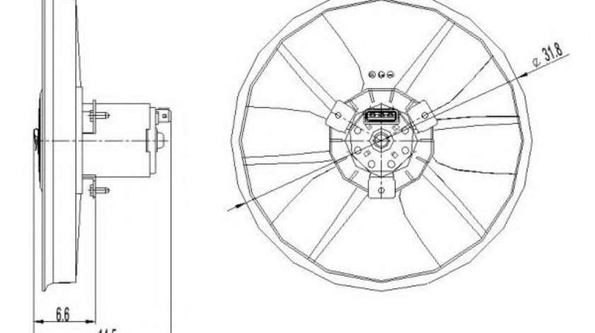 Ventilator, radiator VW GOLF III Variant (1H5) (1993 - 1999) NRF 47402 piesa NOUA