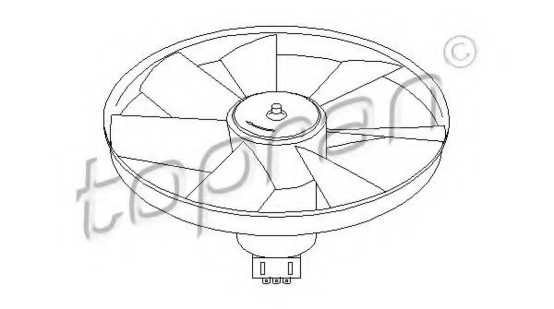 Ventilator, radiator VW GOLF III Variant (1H5) (1993 - 1999) TOPRAN 103 135 piesa NOUA