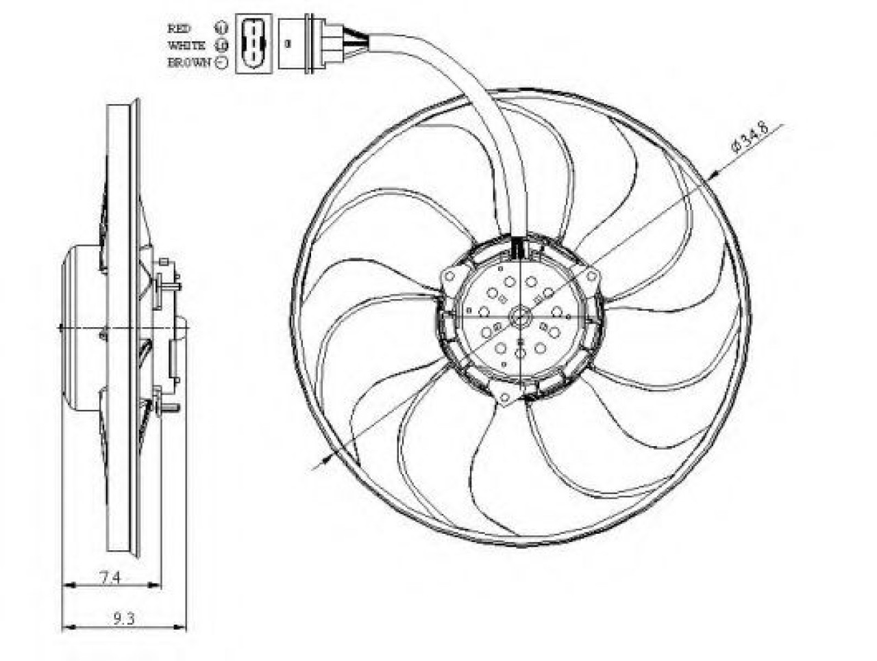 Ventilator, radiator VW GOLF IV (1J1) (1997 - 2005) NRF 47393 piesa NOUA