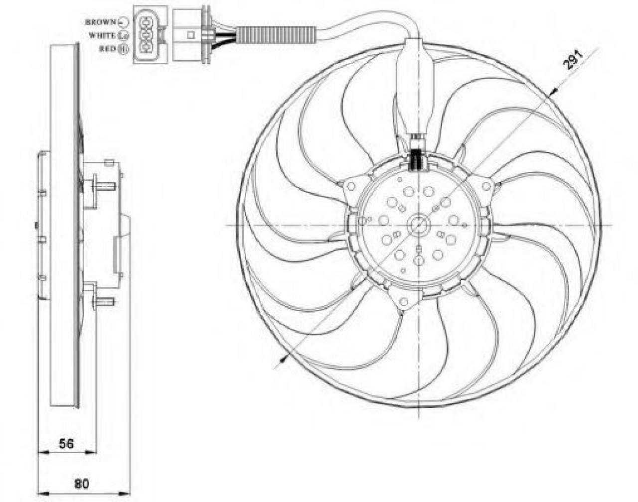 Ventilator, radiator VW GOLF IV (1J1) (1997 - 2005) NRF 47392 piesa NOUA