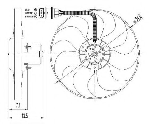 Ventilator, radiator VW GOLF IV Variant (1J5) (1999 - 2006) NRF 47397 piesa NOUA