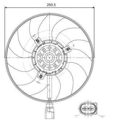 Ventilator, radiator VW JETTA III (1K2) (2005 - 2010) NRF 47395 piesa NOUA