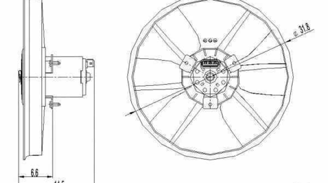 Ventilator radiator VW PASSAT 3A2 35I NRF 47402