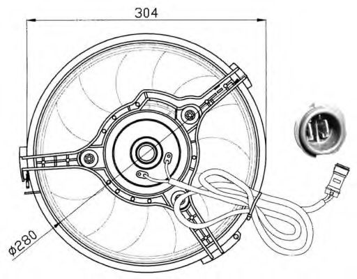 Ventilator, radiator VW PASSAT (3B3) (2000 - 2005) NRF 47023 piesa NOUA