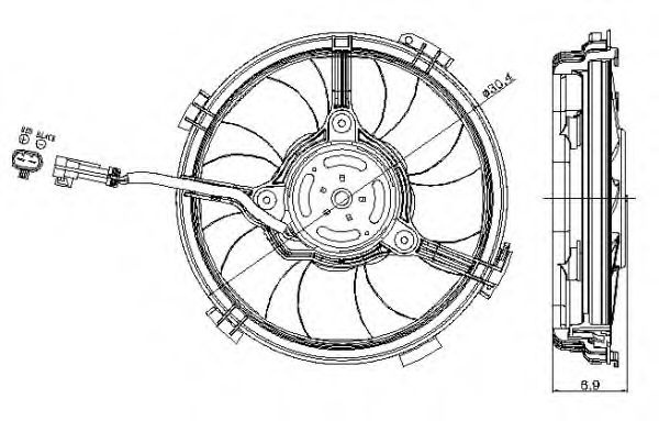 Ventilator, radiator VW PASSAT Variant (3B6) (2000 - 2005) NRF 47405 piesa NOUA