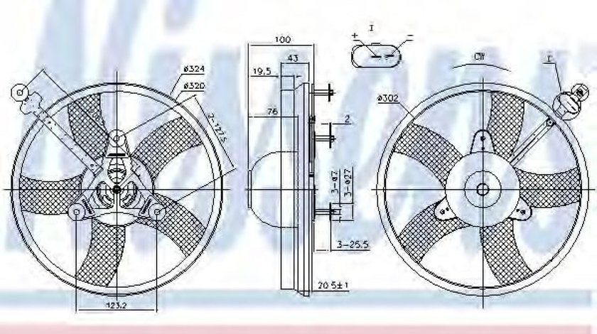 Ventilator, radiator VW POLO (6R, 6C) (2009 - 2016) NISSENS 85759 piesa NOUA