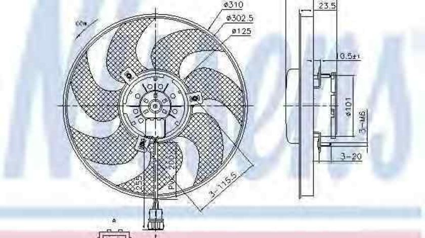 Ventilator, radiator VW SHARAN (7M8, 7M9, 7M6) NISSENS 85761