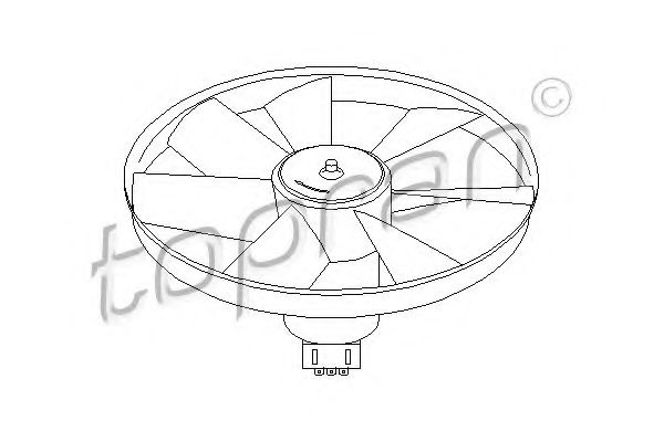 Ventilator, radiator VW VENTO (1H2) (1991 - 1998) TOPRAN 103 135 piesa NOUA
