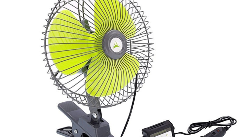 Ventilator Rotativ 12v / 21w, Diam. 20 Cm, Montat Cu O Clemă Sau șuruburi Carmotion 86337