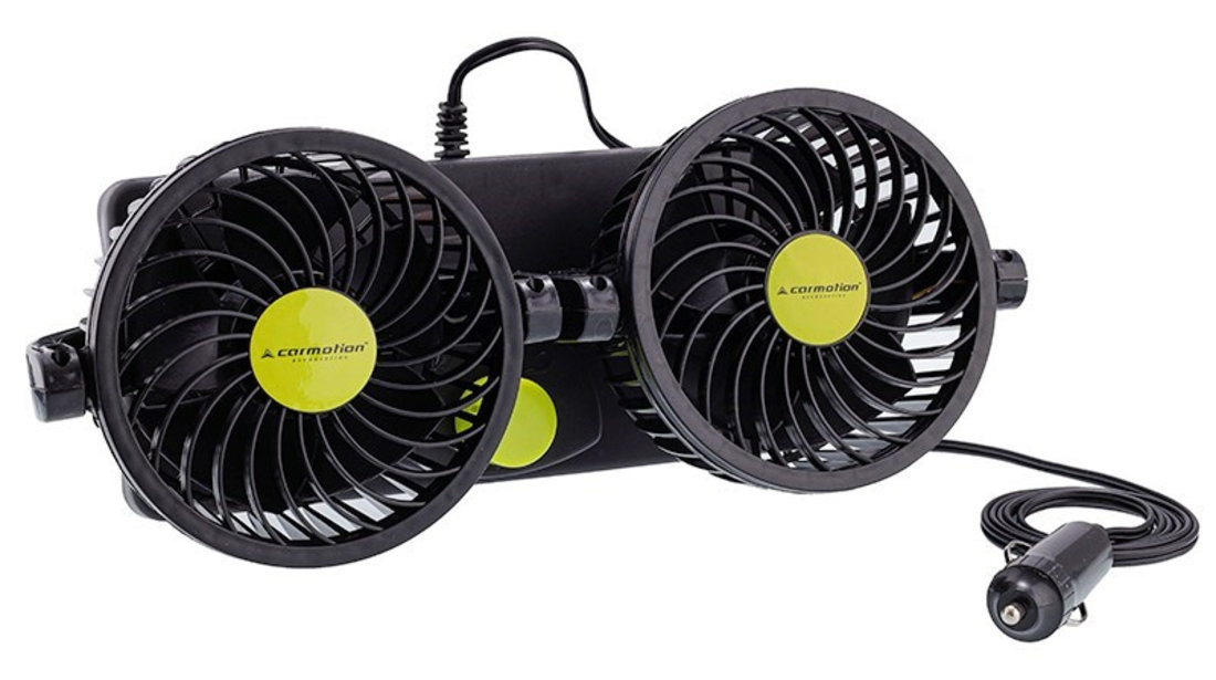 Ventilator Rotativ 12v / 8w, Diam. 2x 10 Cm, Pe Platformă Carmotion 86341