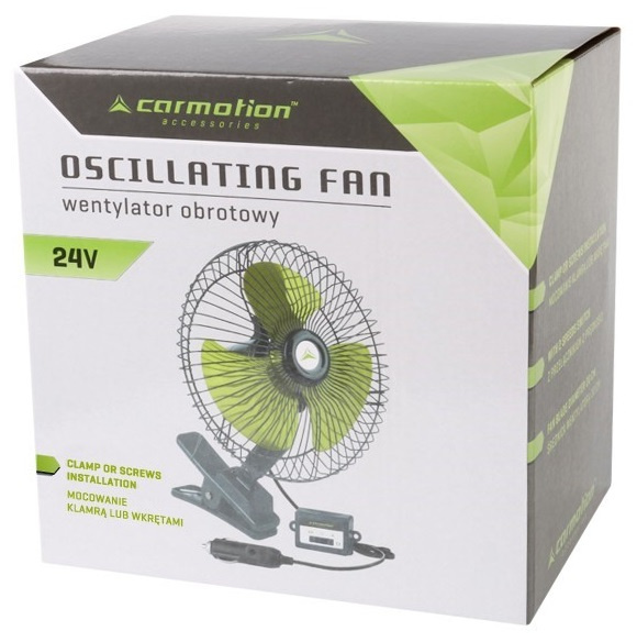 Ventilator Rotativ 24V 21W, Diametru 20 cm, Prindere Cu Clema Sau Șuruburi Carmotion 86338