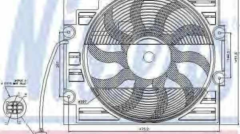 ventilatoraer conditionat BMW 5 E39 NISSENS 85421