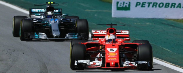 Vettel obtine victoria pentru Scuderia Ferrari in Brazilia. Hamilton a terminat cursa pe 4