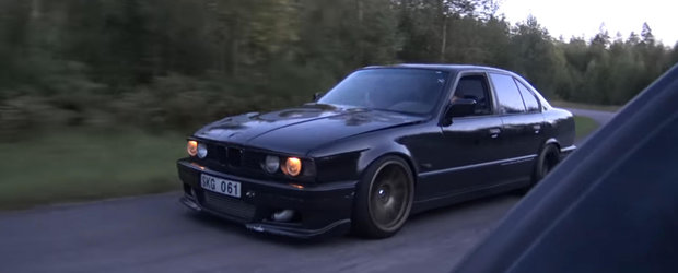 VIDEO: A batut un Bugatti Veyron de 1001 cai cu al sau BMW M5 turbo