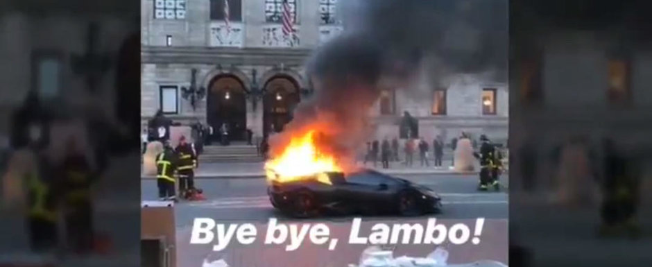 VIDEO: A turat motorul masinii pana cand a luat foc