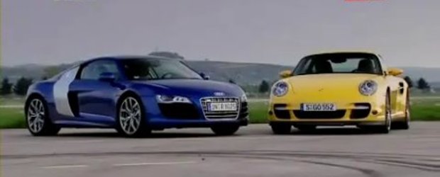 Video: Audi R8 V10 versus Porsche 911 Turbo