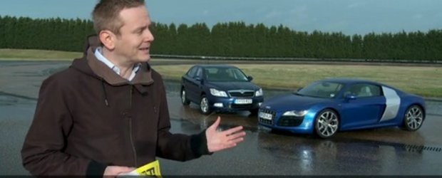 Video: Audi R8 V10 vs. Skoda Octavia 1.4!