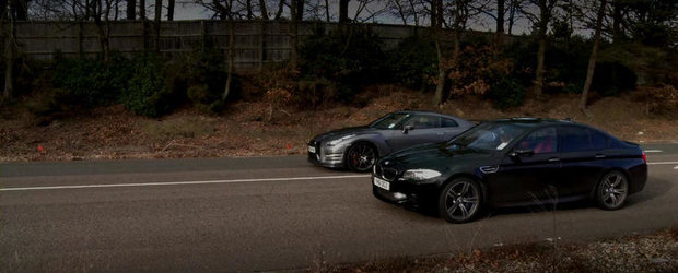 VIDEO: Autocar pune fata in fata noile BMW M5 si Nissan GT-R