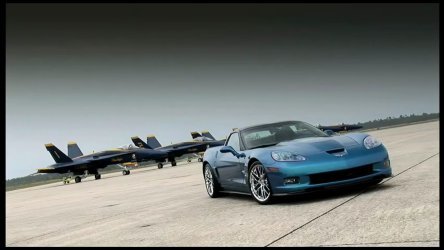 Video: Blue Devil vs. Blue Angel: Corvette ZR1 vs. F/A-18 Hornet Video: Blue Devil vs. Blue Angel: Corvette ZR1 vs. F/A-18 Hornet