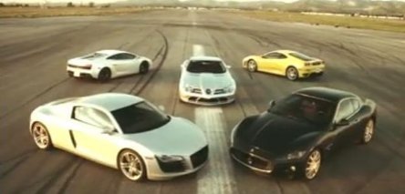 Video: Drag Race intre 5 Supercar-uri