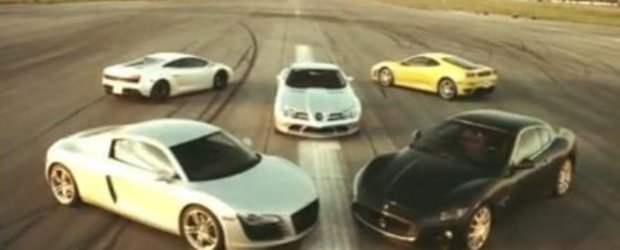 Video: Drag Race intre 5 Supercar-uri