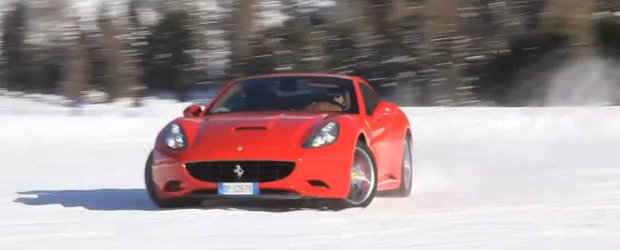 Video Drift: Ferrari California se joaca pe zapada in Elvetia