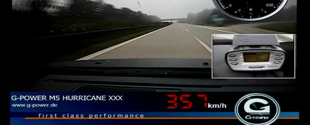 VIDEO: G-Power M5 Hurricane RS revine pe Autobahn, accelereaza pana la 357 km/h!