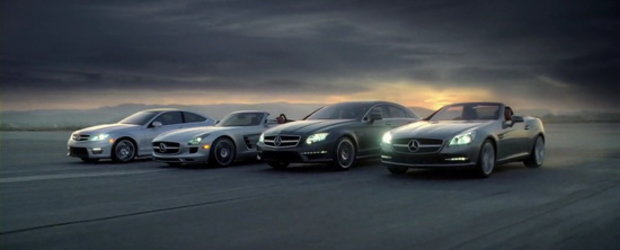 Video: Noile C63 AMG Coupe si SLS AMG Roadster se arata in ultima reclama Mercedes