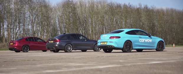 VIDEO. Noua Alfa de 510 CP provoaca la o liniuta modelele BMW M3 si Mercedes C63 S