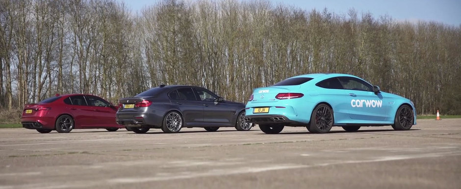 VIDEO. Noua Alfa de 510 CP provoaca la o liniuta modelele BMW M3 si Mercedes C63 S