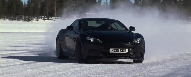 VIDEO: Noul Aston Martin Vanquish danseaza pe gheata