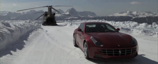 Video: Noul Ferrari FF a ajuns in varful lumii. Si la propriu, si la figurat!