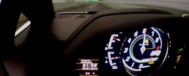 VIDEO: Noul Lamborghini Aventador LP700-4 face cunostinta cu tunelurile din Shanghai