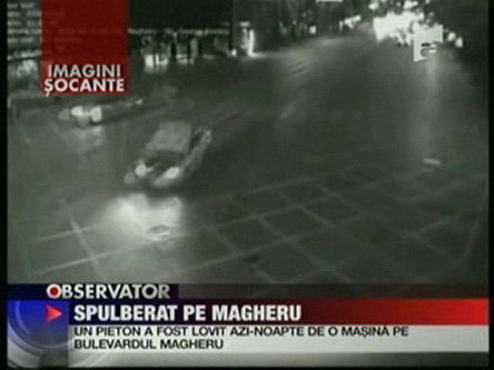 VIDEO: Pieton spulberat pe o trecere de pietoni de pe Blvd. Magheru VIDEO: Pieton spulberat pe o trecere de pietoni de pe Blvd. Magheru