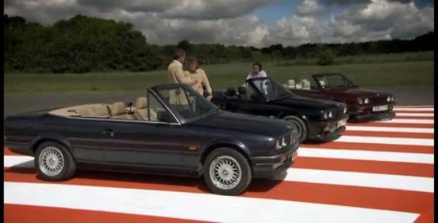 Video: prezentatorii Top Gear se intrec cu ursuletii 325 cabrio