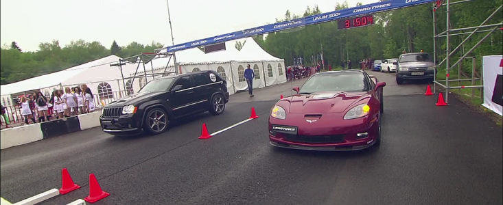 VIDEO: Sesiune de drag race cu un Corvette ZR1, un Jeep de 1.200 CP si doua AMG-uri