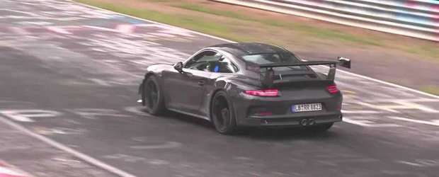 Video Spion: Noul Porsche 991 GT3 RS ne arata eleronul sau imens