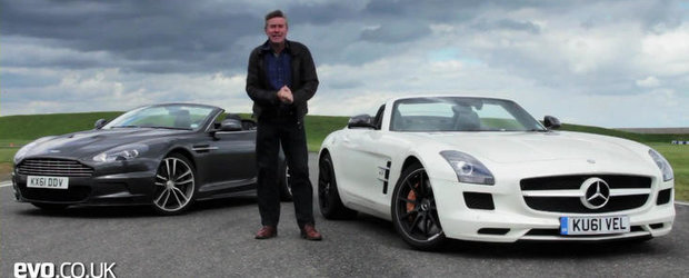 VIDEO: Tiff Needell arunca in lupta directa modelele DBS Volante si SLS AMG Roadster